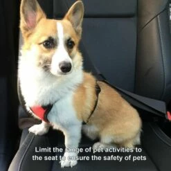 LIFCAUSAL Gilet De Sécurité Pour Véhicule Pour Animaux De Compagnie, Réglable En Maille Souple Rembourrée, Laisse De Ceinture En S Avec Ceinture De Voyage Et Mousqueton Pour La Plupart Des C-ars -Cage, caisse et transport pour chien Soldes 60062307 4