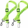 STARLIGHT Lot De 2 Voiture Ceinture De Securite Pour Chien, Avec Absorption Des Chocs Et Mousqueton Elastique Reglable Pour Chien Harnais De Securite Superieure Pour Tous Les Chiens Et Chats, Vert,STAR.L