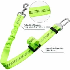 STARLIGHT Lot De 2 Voiture Ceinture De Securite Pour Chien, Avec Absorption Des Chocs Et Mousqueton Elastique Reglable Pour Chien Harnais De Securite Superieure Pour Tous Les Chiens Et Chats, Vert,STAR.L -Cage, caisse et transport pour chien Soldes 60065093 3