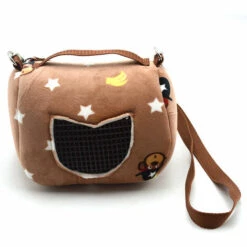 ROSIER Sac De Transport Pour Animaux De Compagnie, Sac De Transport Respirant Portable Pour Hamsters, Sac à Café En Flanelle Respirant Portable Pour Animaux Domestiques (L:18*14*15cm)——VEBTles