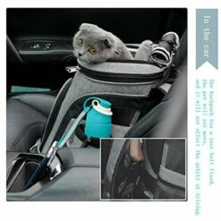 ZOLGINAH Pet Dog Carrier Backpack, Sac À Dos Pour Animal De Compagnie Avec Filet Respirant，Adapté Aux Voyages Et À La Vie Quotidienne (Gris) -Cage, caisse et transport pour chien Soldes 60433620 3