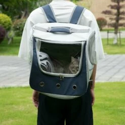 PawHut Sac à Dos Sac De Transport à Main Trolley Chariot Sur Roulettes 3 En 1 Pour Chien Chat - Pliable, Roulettes, Poignée Telescopique, Rangements - Gris Bleu - Gris 8 PawHut Sac à Dos Sac De Transport à Main Trolley Chariot Sur Roulettes 3 En 1 Pour Chien Chat - Pliable, Roulettes, Poignée Telescopique, Rangements - Gris Bleu - Gris -Cage, caisse et transport pour chien Soldes 60940587 4