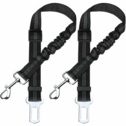 ZOLGINAH Toozey Lot De 2 Voiture Ceinture De Securite Pour Chien, Avec Absorption Des Chocs Et Mousqueton Elastique Reglable Pour Chien Harnais De Securite Superieure Pour Tous Les Chiens Et Chats