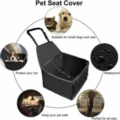 Siège Auto Pour Chien,Panier Chien Voiture,écurité Pour Animaux De Compagnie Pliable Et Respirante Imperméable Pour Les Voyages, Les Petits Chiens Ou Les Chats Noir GrooFoo -Cage, caisse et transport pour chien Soldes 61021047 5