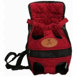NAXUNNN Pet Backpack Outing Bag Sac De Transport Sac à Dos Pour Chien Sac à Dos Poitrine, Rouge L