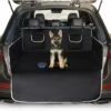 RHAFAYRE Protection Coffre Voiture Chien Universelle, 2 Grandes Poches, Imperméable & Antidérapant, 185 X 105 Cm Couverture De Coffre Pour Plupart Voitures, Gamelle Bonus Et E-Book, Noir