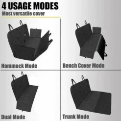 RHAFAYRE Housse De Siège Pour Chien Protection De Banquette Siège Arrière Imperméable Hamac De Chien Pour Banquette Arrière Pour Voitures/VUS Antidérapant Hamac Nettoyage Facile -Cage, caisse et transport pour chien Soldes 61563248 3