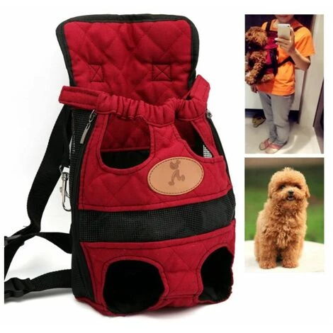 DECKON Sac à Dos Pour Animaux De Compagnie Sac De Transport Sac De Transport Sac à Dos Pour Chien Sac à Dos Poitrine, Rouge XL 4 DECKON Sac à Dos Pour Animaux De Compagnie Sac De Transport Sac De Transport Sac à Dos Pour Chien Sac à Dos Poitrine, Rouge XL – Image 4