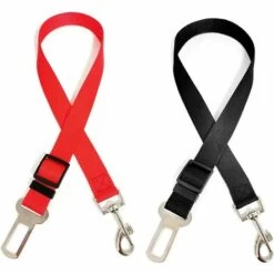 CHANCEY Voiture Ceinture De Securite Pour Chien Indéchirable Réglable, 2 Pcs Harnais Voiture Chien Voiture Universel, Ceinture Chien Voiture, Durable Réglable 50cm-75cm Pour Tous Les Chiens Et Chats