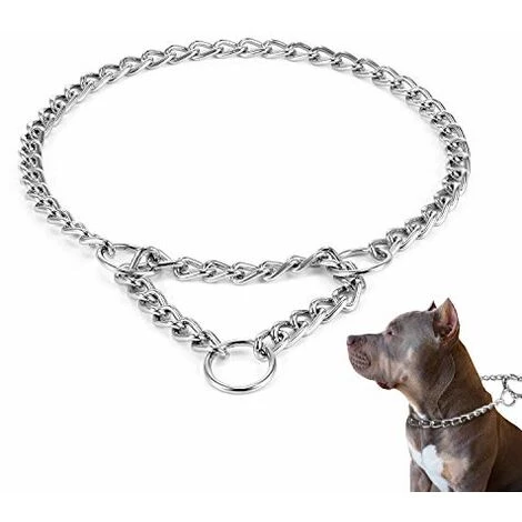 ZOLGINAH Collier De Dressage Pour Chien Collier Étrangleur Réglable En Acier Solide Chaîne Serpent En Métal Pour Animaux Domestiques(60cm*4.0mm) 2 ZOLGINAH Collier De Dressage Pour Chien Collier Étrangleur Réglable En Acier Solide Chaîne Serpent En Métal Pour Animaux Domestiques(60cm*4.0mm) – Image 2