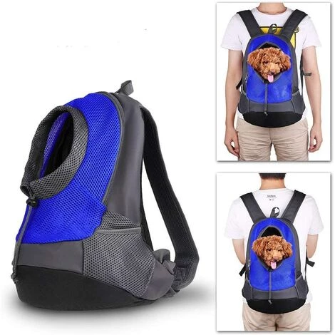 LYCXAMES Pet Porte-sac à Dos Pour Petit Chien Chat Puppy(8kgs Max) On-the-Go Travel Pet Avant Arrière Sac Perméable à L’air Soft Mesh Pup Pack 42 * 38 * 20 Cm - Bleu 3 LYCXAMES Pet Porte-sac à Dos Pour Petit Chien Chat Puppy(8kgs Max) On-the-Go Travel Pet Avant Arrière Sac Perméable à L’air Soft Mesh Pup Pack 42 * 38 * 20 Cm - Bleu – Image 3