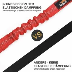 LYCXAMES Lot De 2 Voiture Ceinture De Securite Pour Chien, Avec Absorption Des Chocs Et Mousqueton Elastique Reglable Pour Chien Harnais De Securite Superieure Pour Tous Les Chiens Et Chats (Rouge) -Cage, caisse et transport pour chien Soldes 63814067 4