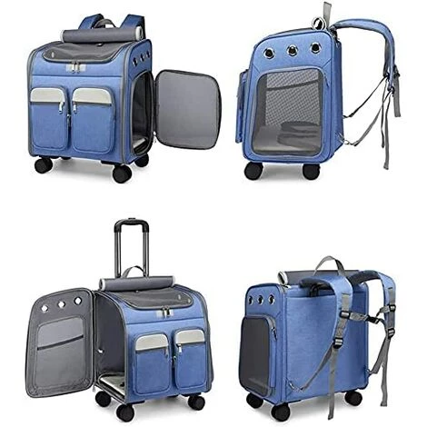 JUNJUN-Sac à Dos à Roulettes Pour Transport Pet Poussette Pet Carrier Puppy Cat Transport Bag Sac à Dos Confortable 5 JUNJUN-Sac à Dos à Roulettes Pour Transport Pet Poussette Pet Carrier Puppy Cat Transport Bag Sac à Dos Confortable – Image 5