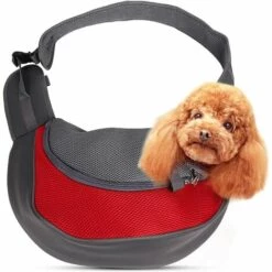 Sac Transport Pour Chien Chat, Sac Bandoulière Pour Petit Animal Domestique Sécuritaire Sac En Toile Transport Chat Rouge M - DKSFJKL