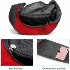 Sac Transport Pour Chien Chat, Sac Bandoulière Pour Petit Animal Domestique Sécuritaire Sac En Toile Transport Chat Rouge M - DKSFJKL -Cage, caisse et transport pour chien Soldes 64099052 4