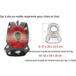 ARC-EN-CIéL Outdoor Pet Dog Carrier Nylon Portatile Pet Dog Bag Mesh Pet Backpack Head Out (M, Blu), Arcenciél 8 ARC-EN-CIéL Outdoor Pet Dog Carrier Nylon Portatile Pet Dog Bag Mesh Pet Backpack Head Out (M, Blu), Arcenciél -Cage, caisse et transport pour chien Soldes 64127188 4