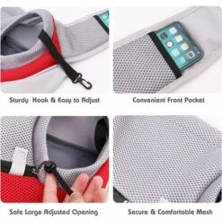CARILLONSàVENT Carivent Sac Pour Animaux De Compagnie Sac à Bandoulière Sac De Messager De Poitrine De Chien Sortant Sac Pour Animaux De Compagnie Portable Sac De Transport Pour Chien Chat Sac De Transport De Poitrine Sac De Messager Sac Pour Animaux De Compagnie Rouge -Cage, caisse et transport pour chien Soldes 64140663 4