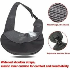 HAZEL Sac Pour Animaux, Ajustable Sac De Transport Pour Animaux Chien, Mesh Respirant Sac De Messager Pour Chien Chat, Sac à Dos De Transport Convient à Pour Le Métro, La Marche Voyage, Randonnée（S） -Cage, caisse et transport pour chien Soldes 64196471 5