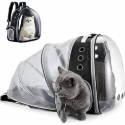 HAZEL Sac à Dos Chat Chien. Sac Transport Chat Chien.Sac à Dos Transparent Pour Chat Et Chien Animal De Compagnie,Sac à Bulles Extensible Portable Pour Voiture/Shopping/Plein AI