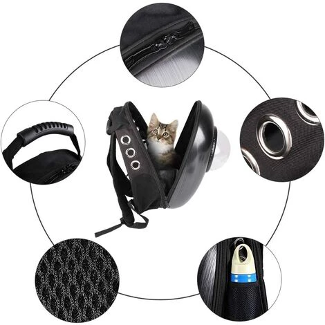 BENOBBY KIDS Chat Sac à Dos Bulle Transport - Chats Voyage Caisse Chaton Voiture Hublot Transparent Sac Pour Animaux 4 BENOBBY KIDS Chat Sac à Dos Bulle Transport - Chats Voyage Caisse Chaton Voiture Hublot Transparent Sac Pour Animaux – Image 4