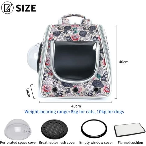 BENOBBY KIDS Sac à Dos Chat Chien, L'espace Pour Animaux De Compagnie Capsule Sac À Dos,Sac De Transport Trolley Pour Animaux,Respirant ,pour Chats, Petits Chiens, Petits Animaux (Rose) 2 BENOBBY KIDS Sac à Dos Chat Chien, L'espace Pour Animaux De Compagnie Capsule Sac À Dos,Sac De Transport Trolley Pour Animaux,Respirant ,pour Chats, Petits Chiens, Petits Animaux (Rose) – Image 2