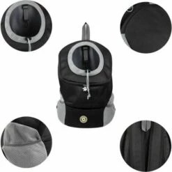 Ensoleillé 1 Pièce De Transport Pour Animaux De Compagnie Portable Et Confortable Pour Le Vélo, La Randonnée, Les Voyages, Le Shopping (S, Noir) -Cage, caisse et transport pour chien Soldes 64466949 4