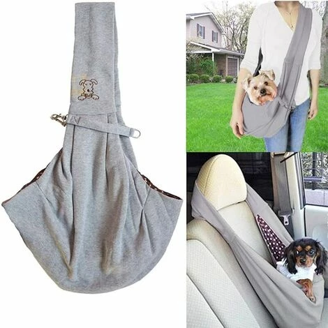 Dontodent Sac De Transport Pour Chat/Chien, Single-épaule Sling Sac De Transport Pour Chien Et Chat Animaux De Compagnie Sling Sac Transporteur Titulaire, Gris 2 Dontodent Sac De Transport Pour Chat/Chien, Single-épaule Sling Sac De Transport Pour Chien Et Chat Animaux De Compagnie Sling Sac Transporteur Titulaire, Gris – Image 2