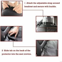 PREMIER éLOGE Protections De Sièges De Voiture, Protection Siege Arriere Voiture Enfants Avec Poches Organisateur, La Tapisserie Des Sièges De Voiture, Taille Universelle -Cage, caisse et transport pour chien Soldes 64704273 4