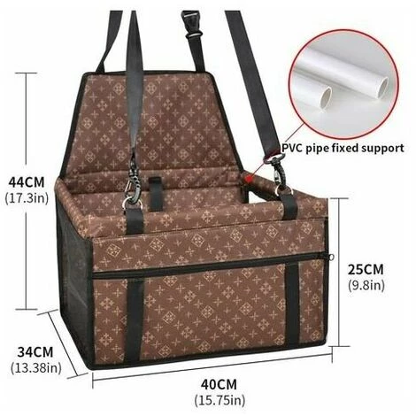 THSINDE Sac De Transport Chien Et Chat Avec Rehausseur, Ceinture De Siège De Voiture De Sac De Voiture D'animal Familier Respirant Pour L'animal Chat De Chien. 3 THSINDE Sac De Transport Chien Et Chat Avec Rehausseur, Ceinture De Siège De Voiture De Sac De Voiture D'animal Familier Respirant Pour L'animal Chat De Chien. – Image 3