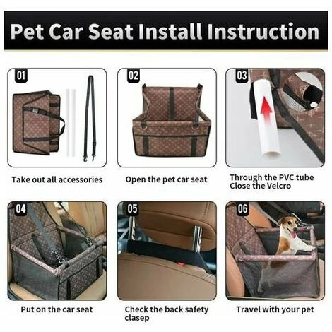 THSINDE Sac De Transport Chien Et Chat Avec Rehausseur, Ceinture De Siège De Voiture De Sac De Voiture D'animal Familier Respirant Pour L'animal Chat De Chien. 4 THSINDE Sac De Transport Chien Et Chat Avec Rehausseur, Ceinture De Siège De Voiture De Sac De Voiture D'animal Familier Respirant Pour L'animal Chat De Chien. – Image 4