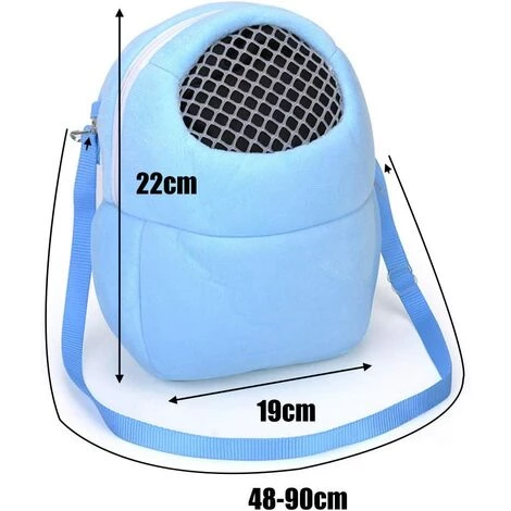 LLOVE Transporteur De Hamster, Transporteur D'animaux, Pour Dormir Chaud Sac Suspendu Pour Petits Animaux De Compagnie Hérisson Planeur De Sucre écureuil Lapin (M, Bleu) 2 LLOVE Transporteur De Hamster, Transporteur D'animaux, Pour Dormir Chaud Sac Suspendu Pour Petits Animaux De Compagnie Hérisson Planeur De Sucre écureuil Lapin (M, Bleu) – Image 2