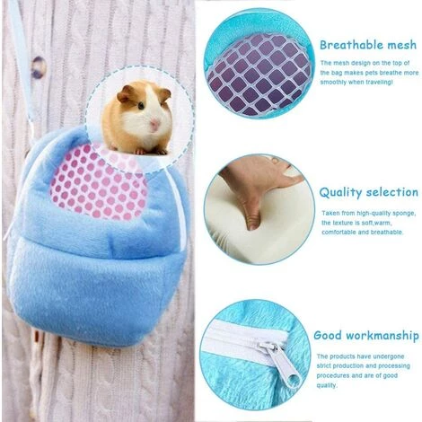 LLOVE Transporteur De Hamster, Transporteur D'animaux, Pour Dormir Chaud Sac Suspendu Pour Petits Animaux De Compagnie Hérisson Planeur De Sucre écureuil Lapin (M, Bleu) 3 LLOVE Transporteur De Hamster, Transporteur D'animaux, Pour Dormir Chaud Sac Suspendu Pour Petits Animaux De Compagnie Hérisson Planeur De Sucre écureuil Lapin (M, Bleu) – Image 3