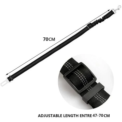 PERLE RARE Lot De 2 Voiture Ceinture De Securite Pour Chien, Avec Absorption Des Chocs Et Mousqueton Elastique Reglable Pour Chien Harnais De Securite Superieure Pour Tous Les Chiens Et Chats 3 PERLE RARE Lot De 2 Voiture Ceinture De Securite Pour Chien, Avec Absorption Des Chocs Et Mousqueton Elastique Reglable Pour Chien Harnais De Securite Superieure Pour Tous Les Chiens Et Chats – Image 3