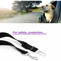 PERLE RARE 2X Laisse Ceinture De Sécurité Pour Chien/Chat/Animaux De Compagnie Pour Les Sièges De Voiture- Noir -Cage, caisse et transport pour chien Soldes 64904632 3