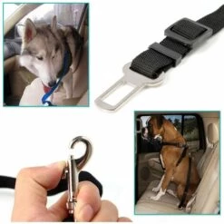 PERLE RARE 2X Laisse Ceinture De Sécurité Pour Chien/Chat/Animaux De Compagnie Pour Les Sièges De Voiture- Noir -Cage, caisse et transport pour chien Soldes 64904632 4