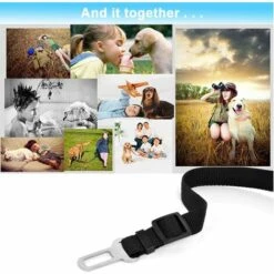 PERLE RARE 2X Laisse Ceinture De Sécurité Pour Chien/Chat/Animaux De Compagnie Pour Les Sièges De Voiture- Noir -Cage, caisse et transport pour chien Soldes 64904632 5