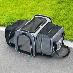 BDD Sac De Transport Pliable Et Extensible Pour Animaux De Compagnie Sortant Du Sac De Transport Pour Animaux De Compagnie De Voiture Portable (bleu Petit) -Cage, caisse et transport pour chien Soldes 65374310 4