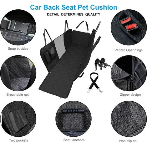 BDD Coussin De Siège De Chien De Voiture Pour Voiture Avec Coussin En Maille Visuelle Imperméable Et Anti-sale 5 BDD Coussin De Siège De Chien De Voiture Pour Voiture Avec Coussin En Maille Visuelle Imperméable Et Anti-sale – Image 5