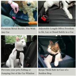 OSQI 2 Et Sécurisé Réglable Pour Chien Et Chat Ceintures De Sécurité (49.8 Cm à 80 Cm) Par 7 OSQI 2 Et Sécurisé Réglable Pour Chien Et Chat Ceintures De Sécurité (49.8 Cm à 80 Cm) Par -Cage, caisse et transport pour chien Soldes 65500563 3