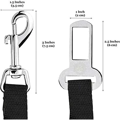 OSQI 2 Et Sécurisé Réglable Pour Chien Et Chat Ceintures De Sécurité (49.8 Cm à 80 Cm) Par 4 OSQI 2 Et Sécurisé Réglable Pour Chien Et Chat Ceintures De Sécurité (49.8 Cm à 80 Cm) Par – Image 4