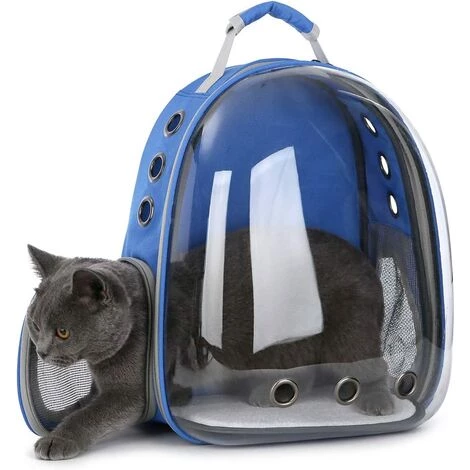 OSQI Sac à Dos Pour Chat : Sacs De Transport Pour Lapin Petit Chien Transporteur Pour Animaux De Compagnie Transparent Bulle Capsule Chaton Voyage Chiot Petit Transporteur Hamster Chat Sac De Transport Chihuahua Sac à Dos Portable Bleu 1 OSQI Sac à Dos Pour Chat : Sacs De Transport Pour Lapin Petit Chien Transporteur Pour Animaux De Compagnie Transparent Bulle Capsule Chaton Voyage Chiot Petit Transporteur Hamster Chat Sac De Transport Chihuahua Sac à Dos Portable Bleu