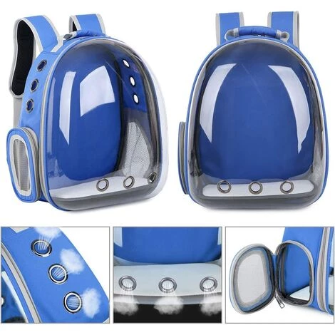 OSQI Sac à Dos Pour Chat : Sacs De Transport Pour Lapin Petit Chien Transporteur Pour Animaux De Compagnie Transparent Bulle Capsule Chaton Voyage Chiot Petit Transporteur Hamster Chat Sac De Transport Chihuahua Sac à Dos Portable Bleu 5 OSQI Sac à Dos Pour Chat : Sacs De Transport Pour Lapin Petit Chien Transporteur Pour Animaux De Compagnie Transparent Bulle Capsule Chaton Voyage Chiot Petit Transporteur Hamster Chat Sac De Transport Chihuahua Sac à Dos Portable Bleu – Image 5