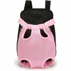 OSQI Sac à Dos Pour Animal De Compagnie, Sac à Dos Réglable Pour Animal De Compagnie, Sac De Voyage Pour Chien, Sac De Transport Pour Animal De Compagnie Avec Design Ventilé (M, Rose)