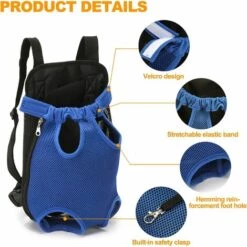 OSQI Sac à Dos Pour Animal De Compagnie, Sac à Dos Réglable Pour Animal De Compagnie, Sac De Voyage Pour Chien, Sac De Transport Pour Animal De Compagnie Avec Design Ventilé (M, Rose) -Cage, caisse et transport pour chien Soldes 65505550 3