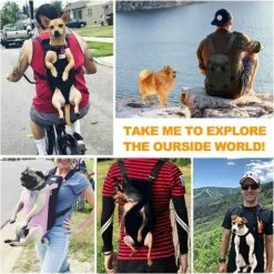 OSQI Sac à Dos Pour Animal De Compagnie, Sac à Dos Réglable Pour Animal De Compagnie, Sac De Voyage Pour Chien, Sac De Transport Pour Animal De Compagnie Avec Design Ventilé (M, Rose) -Cage, caisse et transport pour chien Soldes 65505550 5