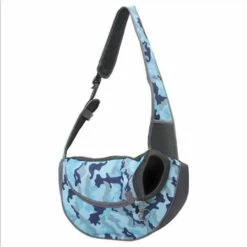 Thsinde Pet Cats And Dogs Go Out Portable Chest Messenger Bag (Bleu Camouflage S)