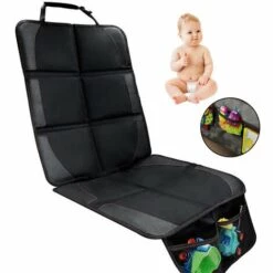 ILOVEMILAN Protecteur De Siège De Voiture Noir 1 Pièce Avec Rembourrage Le Plus épais, Protecteur De Siège De Voiture Pour Bébé/animal De Compagnie, Poche En Filet - Résistant à L'eau - Taille Universelle