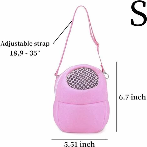Ensoleillé Sac De Transport Pour Animal De Compagnie, Porteur De Voyage Pour Animal De Compagnie Avec Les Bandoulières En Nylon, Sac Pour Petit Animal De Compagnie, Pour Hamster, Hérisson 2 Ensoleillé Sac De Transport Pour Animal De Compagnie, Porteur De Voyage Pour Animal De Compagnie Avec Les Bandoulières En Nylon, Sac Pour Petit Animal De Compagnie, Pour Hamster, Hérisson – Image 2