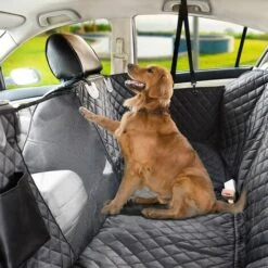 YIENJAOY Housse De Siège Auto Pour Chien, Housses De Siège D'auto Pour Chien Imperméable Pour Voitures Avec Fenêtre De Visualisation, Housse Banquette Imperméable Pour Voitures.