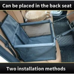 YIENJAOY Sac De Transport Chien Et Chat Avec Rehausseur, Ceinture De Siège De Voiture De Sac De Voiture D'animal Familier Respirant Pour L'animal Chat De Chien Gray -Cage, caisse et transport pour chien Soldes 65808813 2
